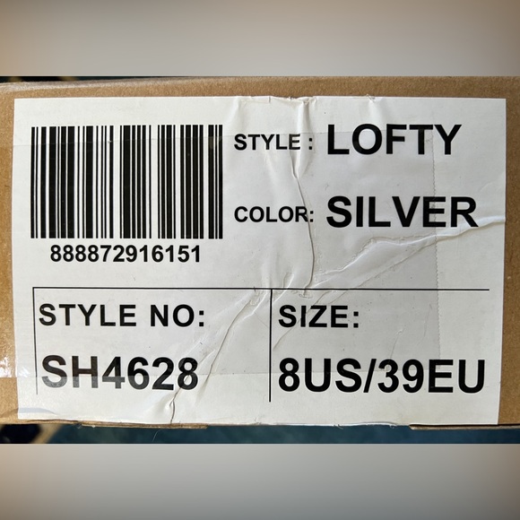 NWT London Rag Lofty Metallic Block Heel Platform Sandals in Silver - Size 8 US - Picture 11 of 11